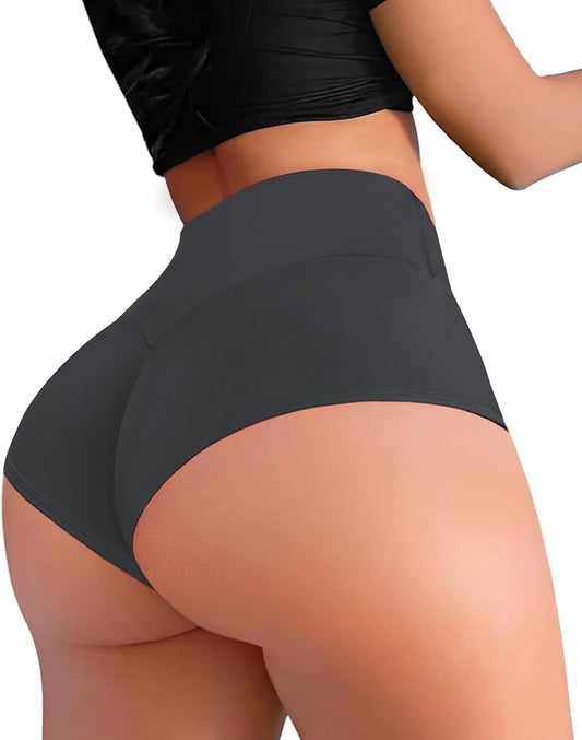 Cut Out Yoga Shorts Booty Butt Lifting Scrunch Shorts High Waisted Workout Gym Active Hot Pants by Boudaner