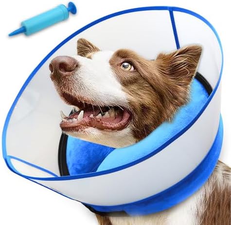 Inflatable Dog Cone Collar,Soft Elizabethan Anti-Lick Pet Recovery Collar by Unknown