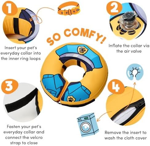 BENCMATE Inflatable Dog Cone Collar Alternative After Surgery Large+ - Image 2