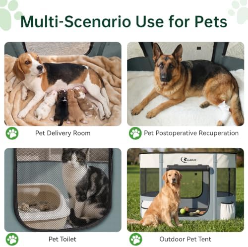 Siedihit 40" Dog Playpen,Cat Puppy Pen, Pet Portable Crate Indoor Outdoor - Image 3