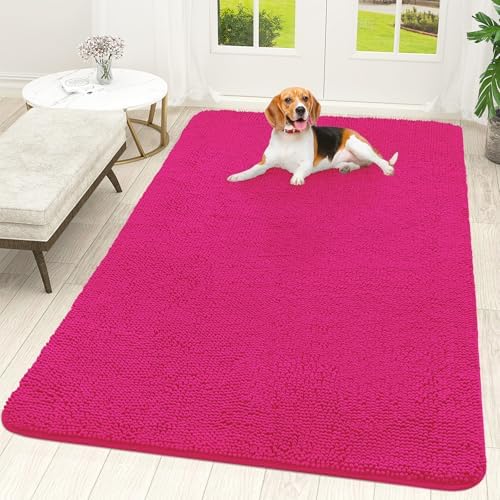 OLANLY Dog Door Mat for Muddy Paws 70x46, Super Absorbent Chenille Mud Mat by OLANLY