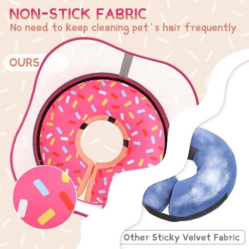 Supet Raised Inflatable Dog Cone Collar to Stop Licking, Soft Dog Cone Alternative After Surgery, Doggie Neck Donut Collar for Small Medium Large Dogs - Image 5