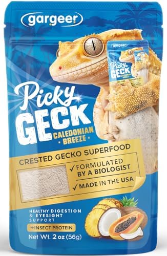 Gargeer 2oz Picky Geck Caledonian Breeze - Crested Gecko Food. Made in USA by Gargeer