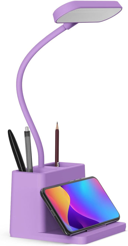 AXX Purple Desk Lamp, Cute Table Light for Home Office College Dorm | Small, LED, Rechargeable, Battery Operated, Cordless, Gooseneck, Mini, Study Accessories, for Teen Girls by AtAXXwetrulylovereadingandarealwaysexcitedtoexplorenewandcreativelightingdesignsthatbringcomfortandinspirationtoeverypage