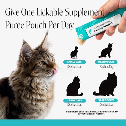 Pet Honesty Vet Backed Cat Calming Supplement Puree, Salmon, 40 Ct - Image 7