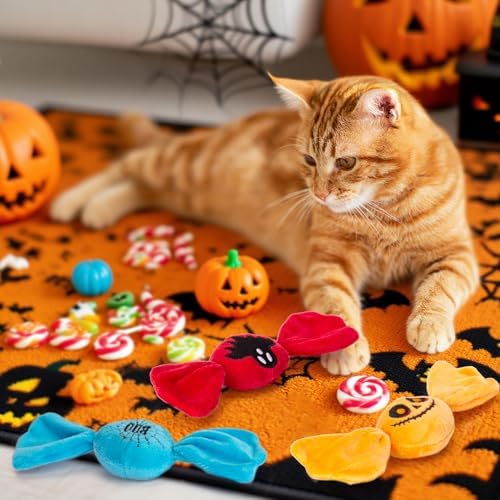 Retro Shaw Halloween Cat Toys for Indoor Cats, Crinkle Catnip Toys 3 Pack - Image 6