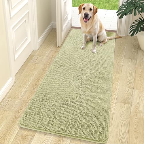 OLANLY Dog Door Mat for Muddy Paws 70x24, Super Absorbent Chenille Mud Mat by OLANLY