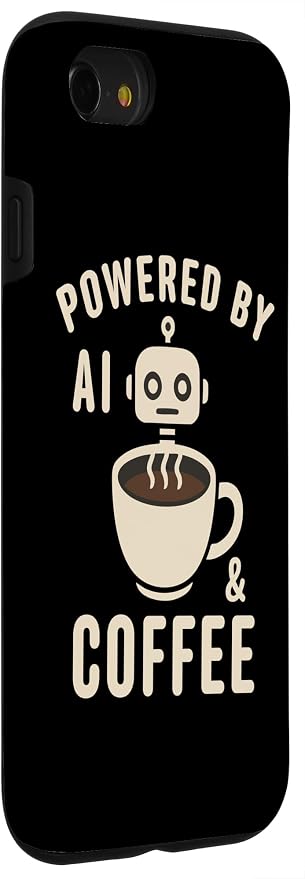 Powered by AI and Coffee Robot Case for iPhone SE (2020) / 7 / 8 - Image 3