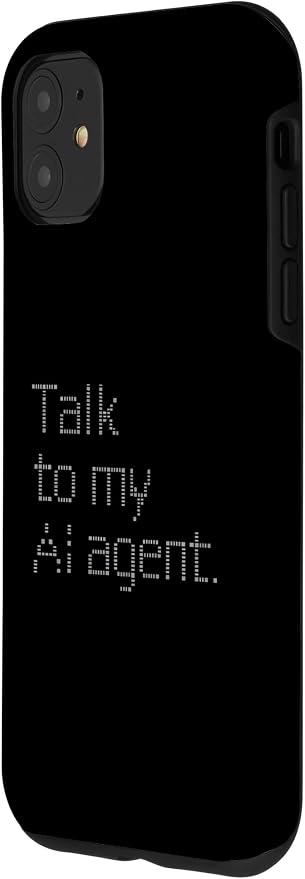 Talk to My AI Agent - Minimalist Tech Design Case for iPhone 11 - Image 2