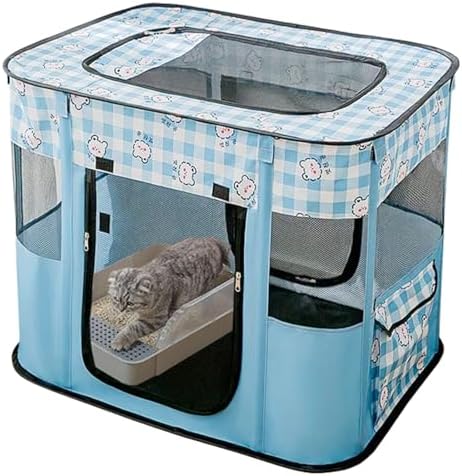 XRG Foldable Pet Playpen,Indoor Cat cage Puppy Crates M(31.5"x23.6"x21.7") by XRG