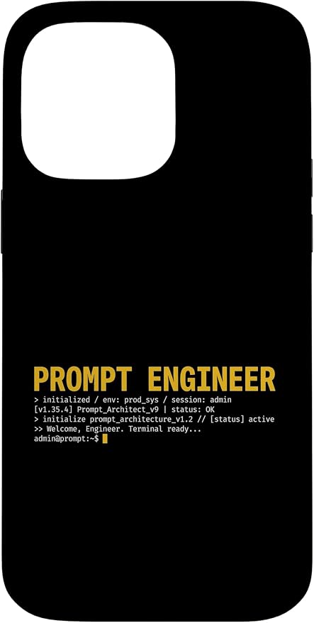 Prompt Engineer Terminal Screen AI Developer Software Coder Case for iPhone 14 Pro Max by Unknown