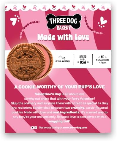 Three Dog Bakery Red Velvet Valentine's Day Lick'n Crunch 13 oz - Image 2