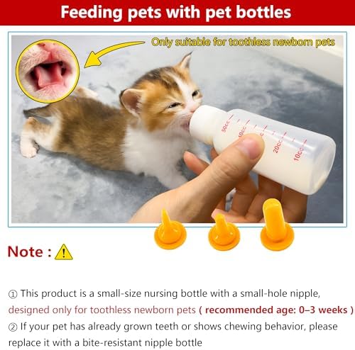 Pet Feeding Bottle and Syringe Set for Puppies and Kittens - Image 3