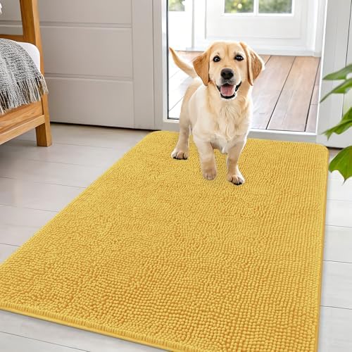 OLANLY Dog Door Mat for Muddy Paws 44x32, Super Absorbent Chenille Mud Mat by OLANLY