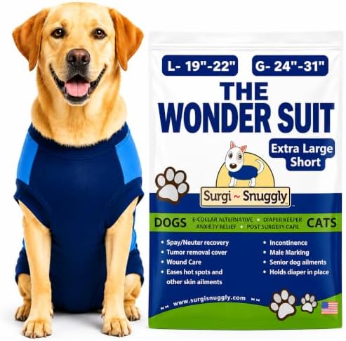 Surgi Snuggly Dog Surgery Recovery Suit, Cone Alternative, Spay/Neuter XLS by Surgi%7ESnuggly