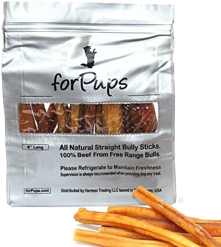 Standard Thickness Bully Sticks (8 inch, 25-Pack) - All Natural, Grass-Fed, Non-GMO 100% Beef Pizzle Dog Chews, Fully Digestible, Dental Treats for Puppies, Medium & Small Dogs (8"-25pk) - Image 4