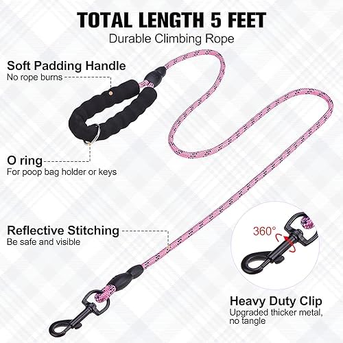 BEAUTYZOO Small Dog Harness and Leash Set, No Pull Puppy Pet Vest- Pink, S - Image 5