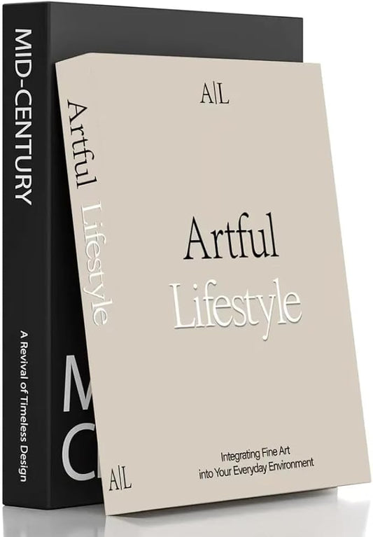Decorative Books for Home Decor,2 Pcs Modern Minimalist Faux Book for Home Decoration,Coffee Table Decor,Living Room Aesthetic Accent (E5) by Unknown