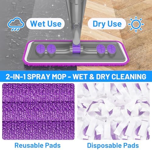 Spray Mops for Floor Cleaning - Wet Dry Mops for Hardwood Tile - Image 5