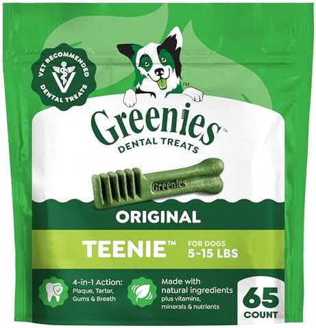 Greenies Teenie Original Natural Dental Dog Treats, Chicken, 65 Count by GREENIES