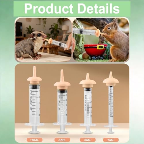 Pet Nursing Kit – Kitten Bottle Feeding Set with Nipples, Syringes, and Formula Dispenser for Newborn Puppies, Kittens, Baby Squirrels, and Other Small Animals - Image 3