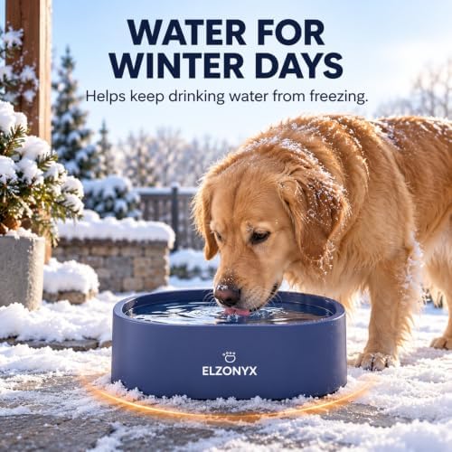 Heated Water Bowl, 4L/1.06 Gal Large Capacity Heated Pet Bowl with Automatic Temperature Control, Outdoor Heated Dog Water Bowl for Winter, Freeze Protection for Dogs, Cats & Animals - Image 4