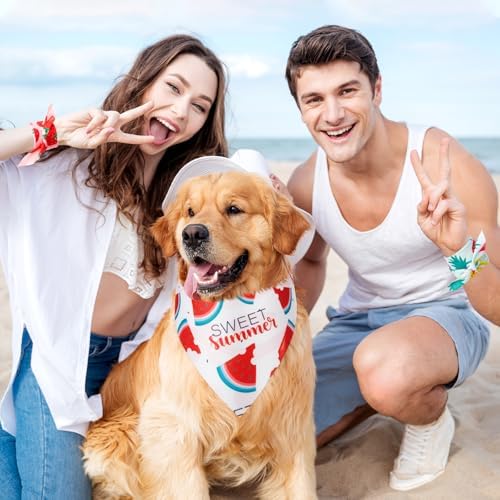 Weewooday 50 Pcs Fruit Dog Bandanas Bulk for Summer Soft Bibs Adjustable Triangle Pet Bandana for Small Medium Large Costume(Fruits Pattern, 31.5 x 21.7 X21.7 Inch) - Image 6