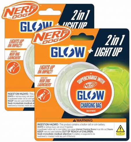 Nerf 2.5in TPR Lightning LED Glow Ball - No Color (Pack of 2) by NERF