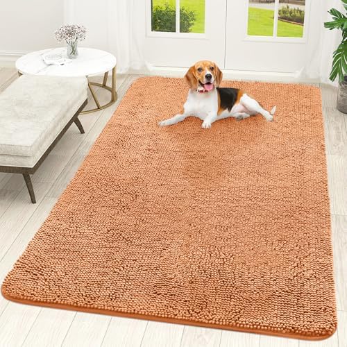 OLANLY Dog Door Mat for Muddy Paws 70x46, Super Absorbent Chenille Mud Mat by OLANLY