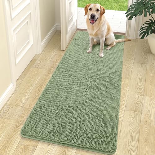 OLANLY Dog Door Mat for Muddy Paws 70x24, Super Absorbent Chenille Mud Mat by OLANLY