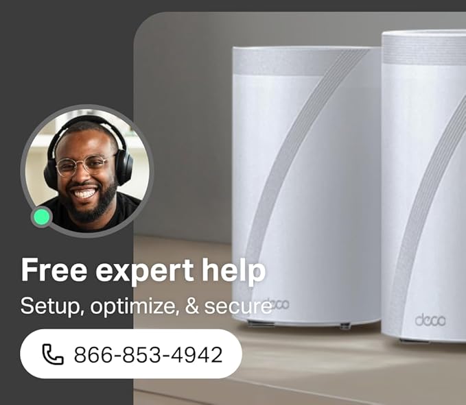 TP-Link Deco 7 Pro BE63 Tri-Band WiFi 7 BE10000 Whole Home Mesh System- 6-Stream 10 Gbps, 4x2.5G Ports Wired Backhaul, 4X Smart Internal Antennas, VPN, HomeShield, Free Expert Support (2-Pack) - Image 4