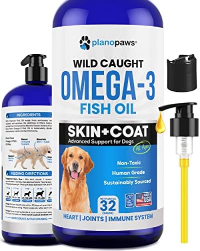 Omega 3 Fish Oil for Dogs - Supports Shedding and Itching, Skin and Coat by planopaws