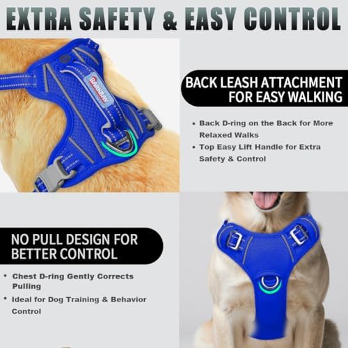 BARKBAY Dog Harness for Medium Sized Dog No Pull Dog Vest ID Tag Pocket - Image 3
