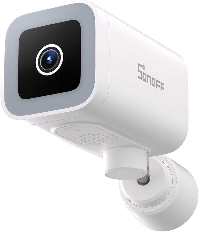SONOFF CAM-B1P Outdoor Security Camera, 2K HD & Color Night Vision, 180 Panoramic View, AI Human Detection & Tracking, IP65 Weatherproof, Two-Way Audio, Works with Smart Home Platforms by SONOFF