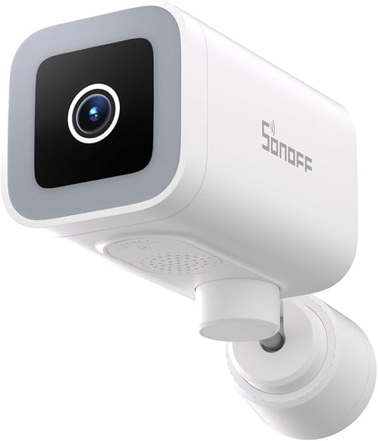 SONOFF CAM-B1P Outdoor Security Camera, 2K HD & Color Night Vision, 180 Panoramic View, AI Human Detection & Tracking, IP65 Weatherproof, Two-Way Audio, Works with Smart Home Platforms by SONOFF