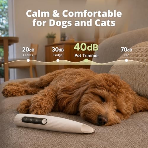 Silent Pet Paw Trimmer | Cordless Paw Trimmer for Grooming w/Light - Image 3