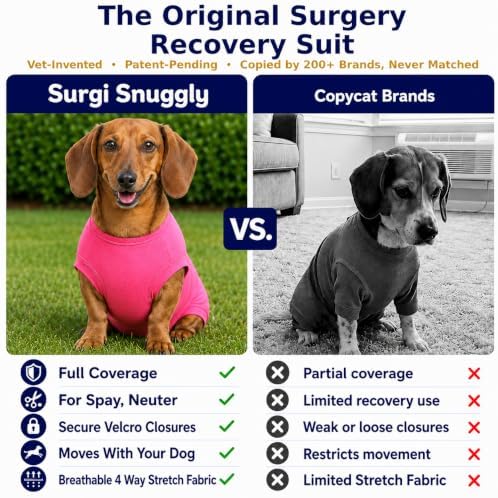 Surgi Snuggly Dog Surgery Recovery Suit, Cone Alternative, Spay/Neuter SL - Image 3