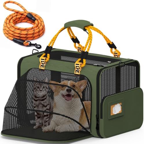 PAWZIDEA Expandable Large Pet Carrier, Soft-Sided 2–4 Cats Carrier Up 55lbs by PAWZIDEA-Inlovejoywelive