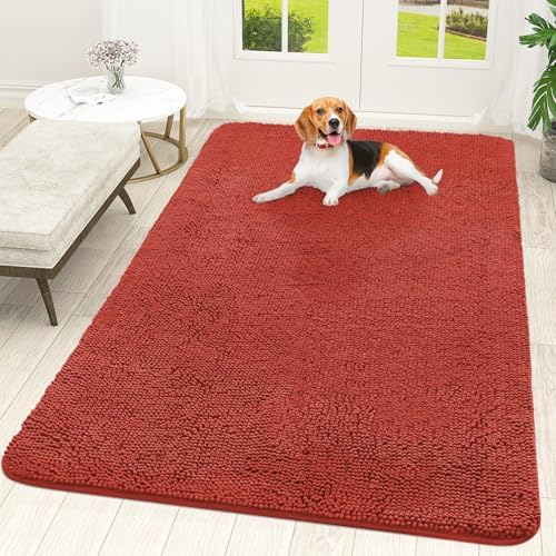OLANLY Dog Door Mat for Muddy Paws 70x46, Super Absorbent Chenille Mud Mat by OLANLY