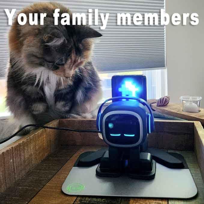 EMOPET AI Desk Robot Companion - ChatGPT Enabled with Voice Commands & Dance Feature, Interactive Robot Pet with Personality, Comes with Charging Home Station - Image 4