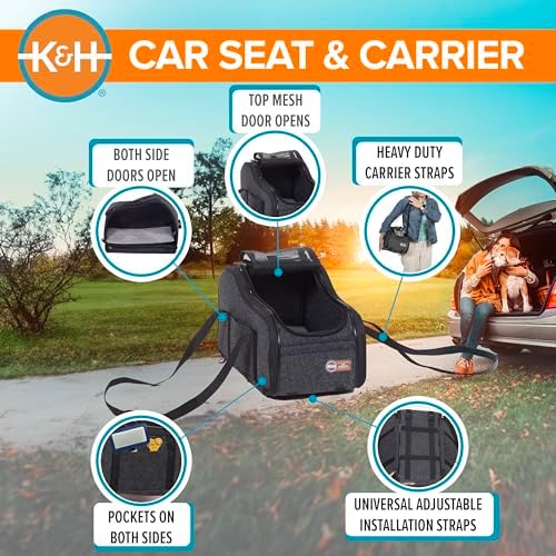 K&H Center Console Dog Car Seat for Small Dogs & Cats, for Pets Under 8 lbs - Image 2