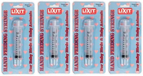 Lixit Hand Feeding Syringes for Puppies, Kittens, Rabbits and Other Baby Animals (10ML Pack of 4) by Lixit
