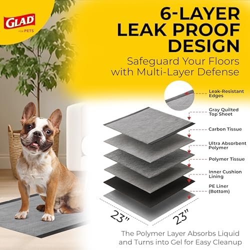 Glad for Pets Activated Carbon Disposable Dog Training Pads, 30 Count - Image 3