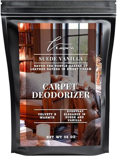 Lapew Suede Vanilla Carpet Deodorizer Powder - Pet Safe Freshener for Vacuuming | Scented Odor Eliminator for Home | 36 oz by Lapew