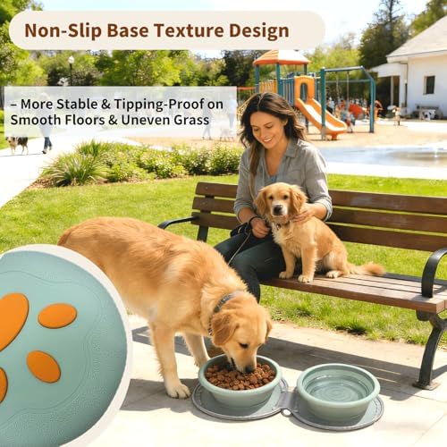 2-in-1 Collapsible Dog Travel Bowl Portable Silicone Carabiner - Image 5