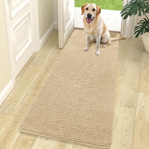 OLANLY Dog Door Mat for Muddy Paws 70x24, Super Absorbent Chenille Mud Mat by OLANLY