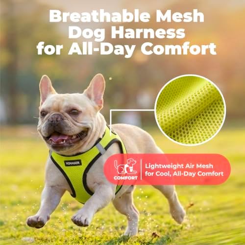 Voyager Step-in Air Dog Vest Harness - Lime Green/Black Trim, Large - Image 5