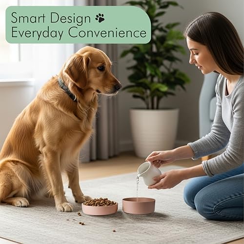 Barkin’ Trails Travel Dog Bowls, Portable Outdoor Water, BPA-Free, Food Grade Plastic Dog Travel Bowl, Camping Essentials & Container (Mocha) - Image 6