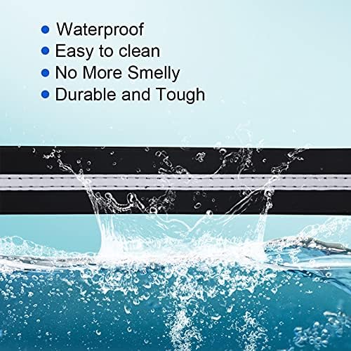 Nimble Reflective Waterproof Dog Collar Adjustable Odor Resistant Easy Clean Pet Collar for Small Medium Large Dogs Night Walking Outdoor Rainy Use (Medium (11.81”-18.5”inches), Black) - Image 3