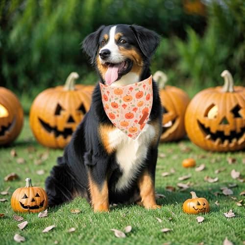 PTDECOR Halloween Dog Bandana, Ghost Pumpkin Dog Scarf, X-Large - Image 3